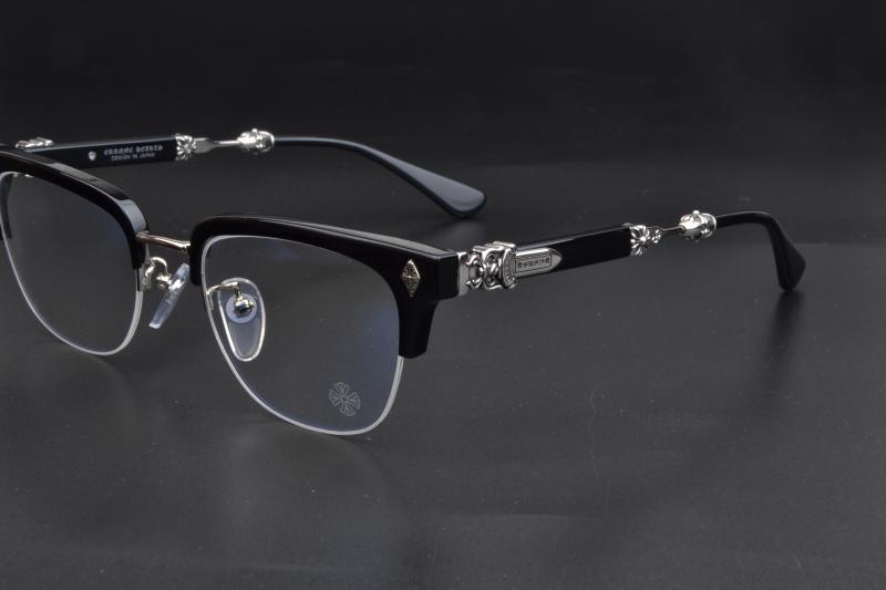 Chrome Hearts sword themed literary semi rimmed glasses