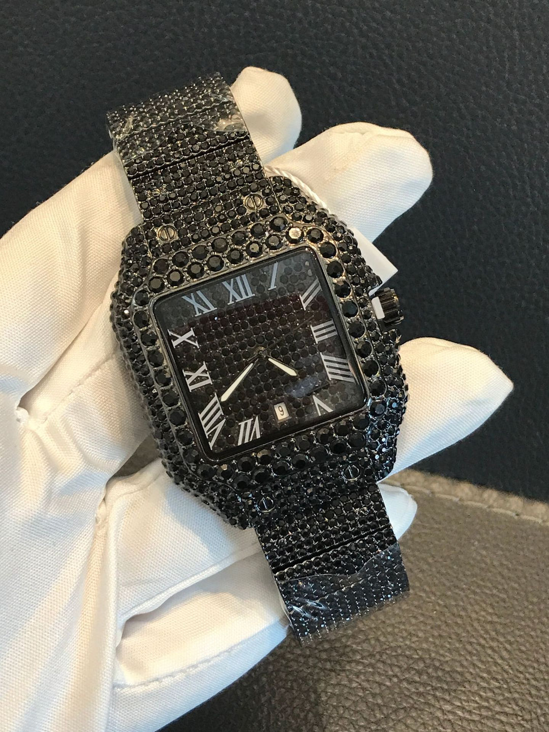 Hip hop full diamond men's watch