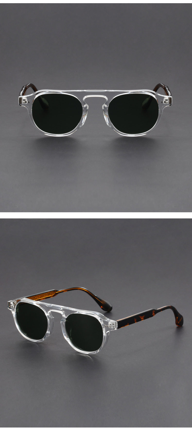 Retro round aviator sunglasses