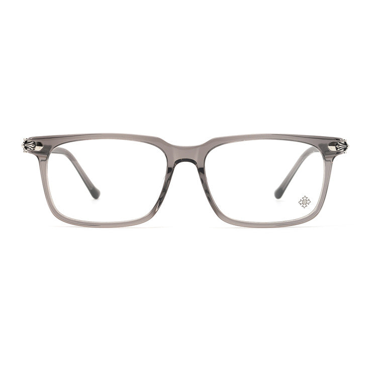 Chrome Hearts square frame thick rim glasses for big faces