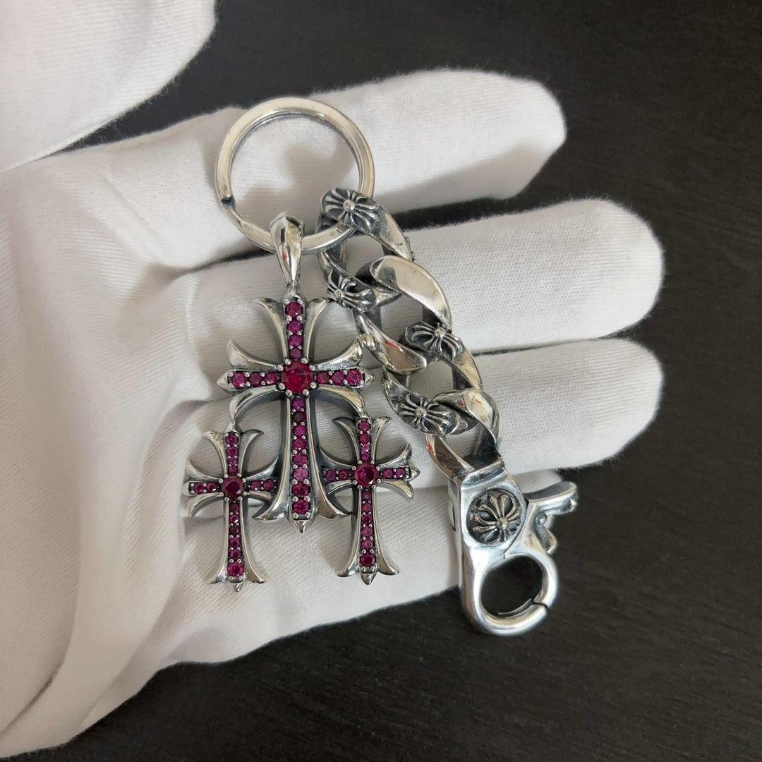 Chrome Hearts Three-in-One Cross Keychain