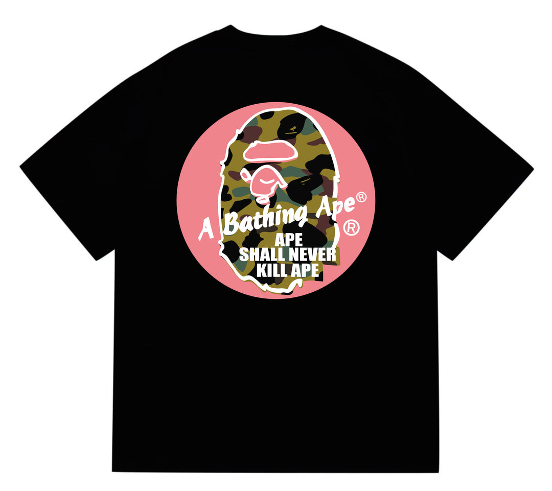 BAPE loose fit short-sleeved letter print t-shirt
