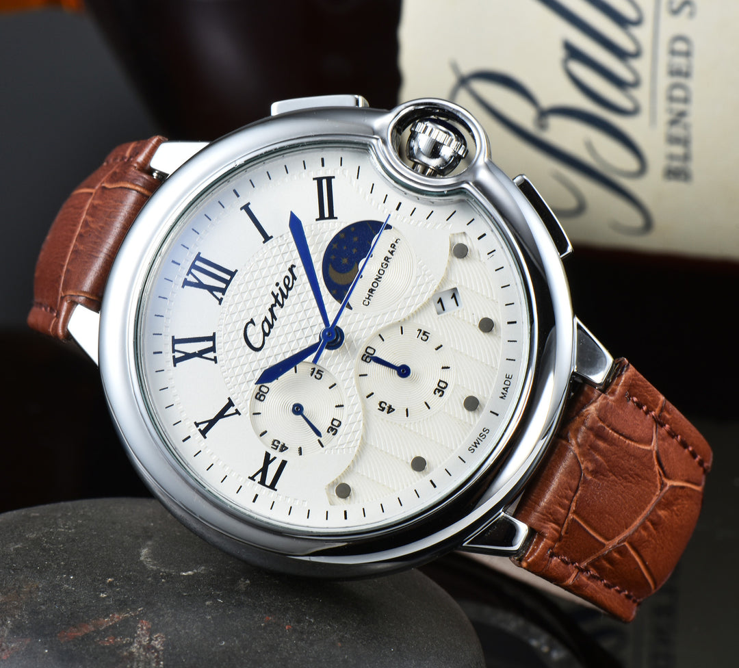 Moon Phase & Roman Numeral Dial watch