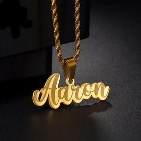 Laser Marking Customized Name Necklace DIY Titanium Steel Pendant