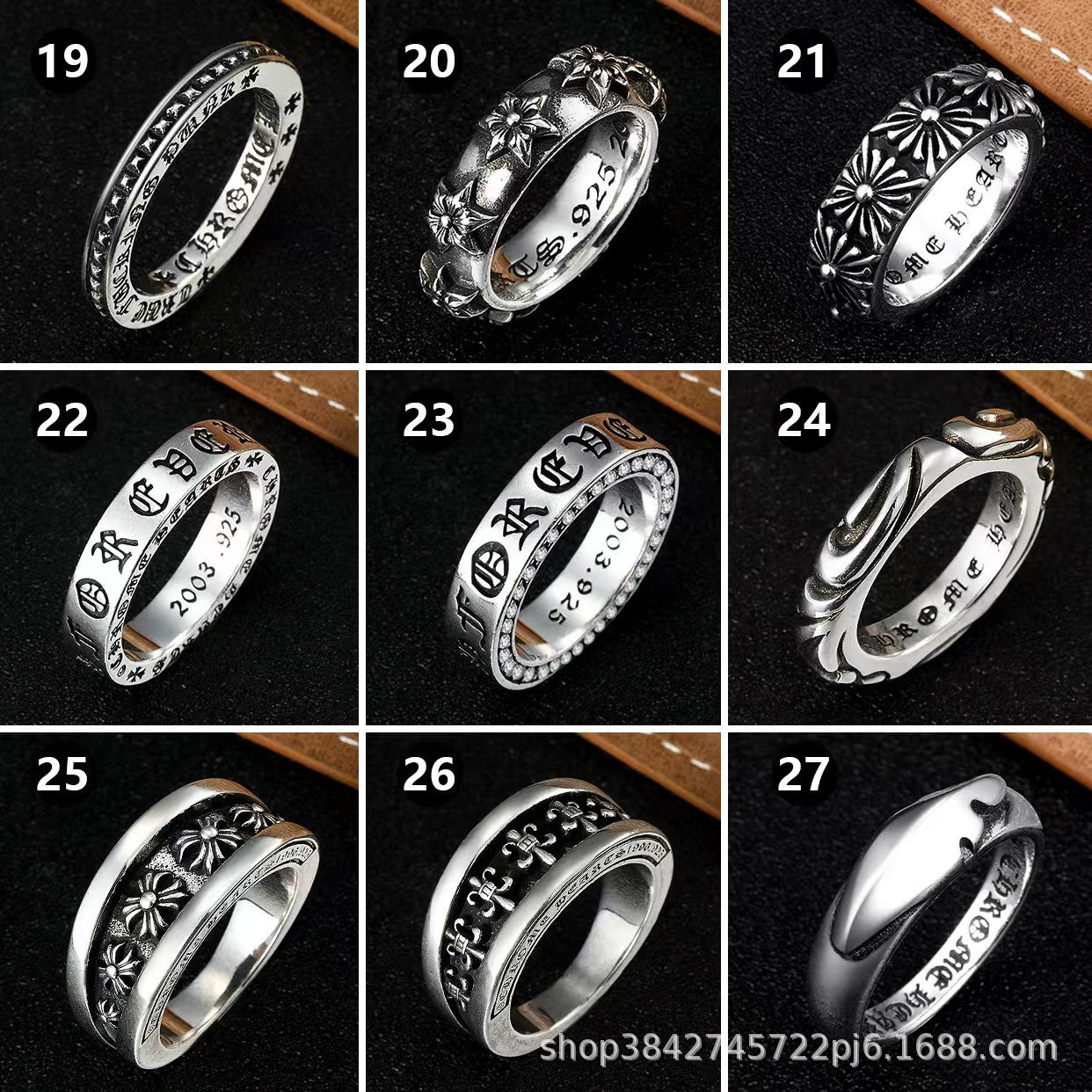 chrome hearts S925 silver open ring