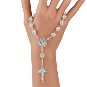 rosary bracelet lace glass imitation pearl