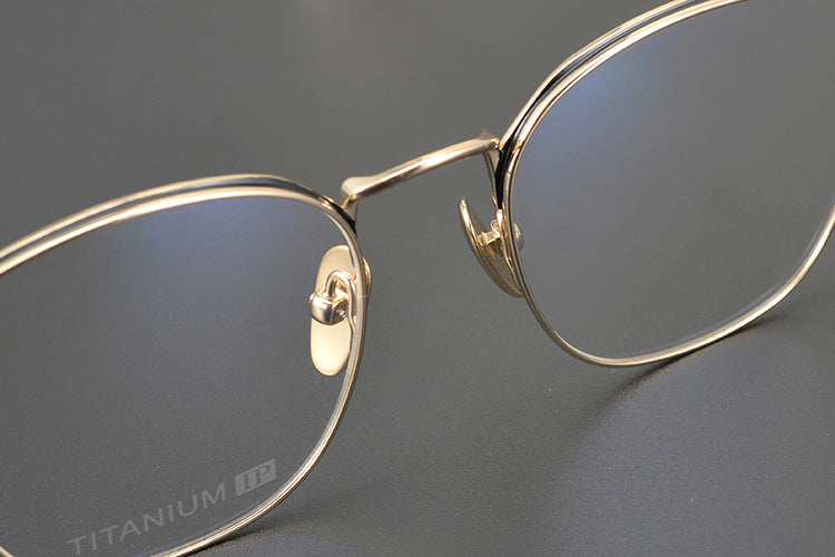 Handmade minimalist pure titanium fashion glasses