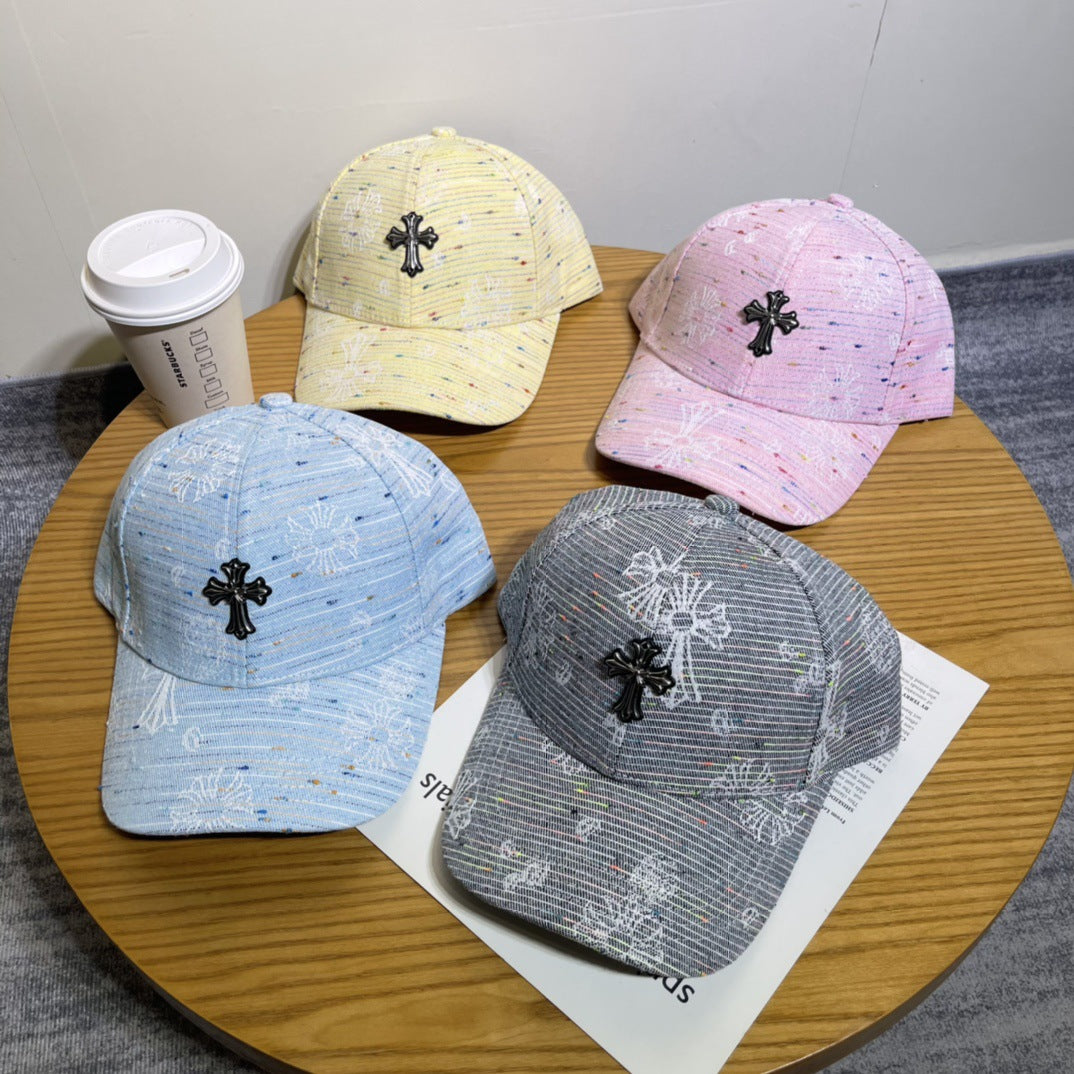 Chrome Hearts Ripped Denim Baseball Cap