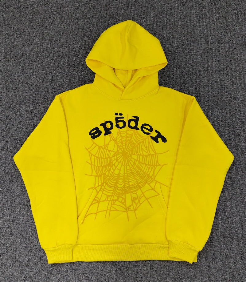 Sp5der Foam Print Spider Thick Fleece Hoodie