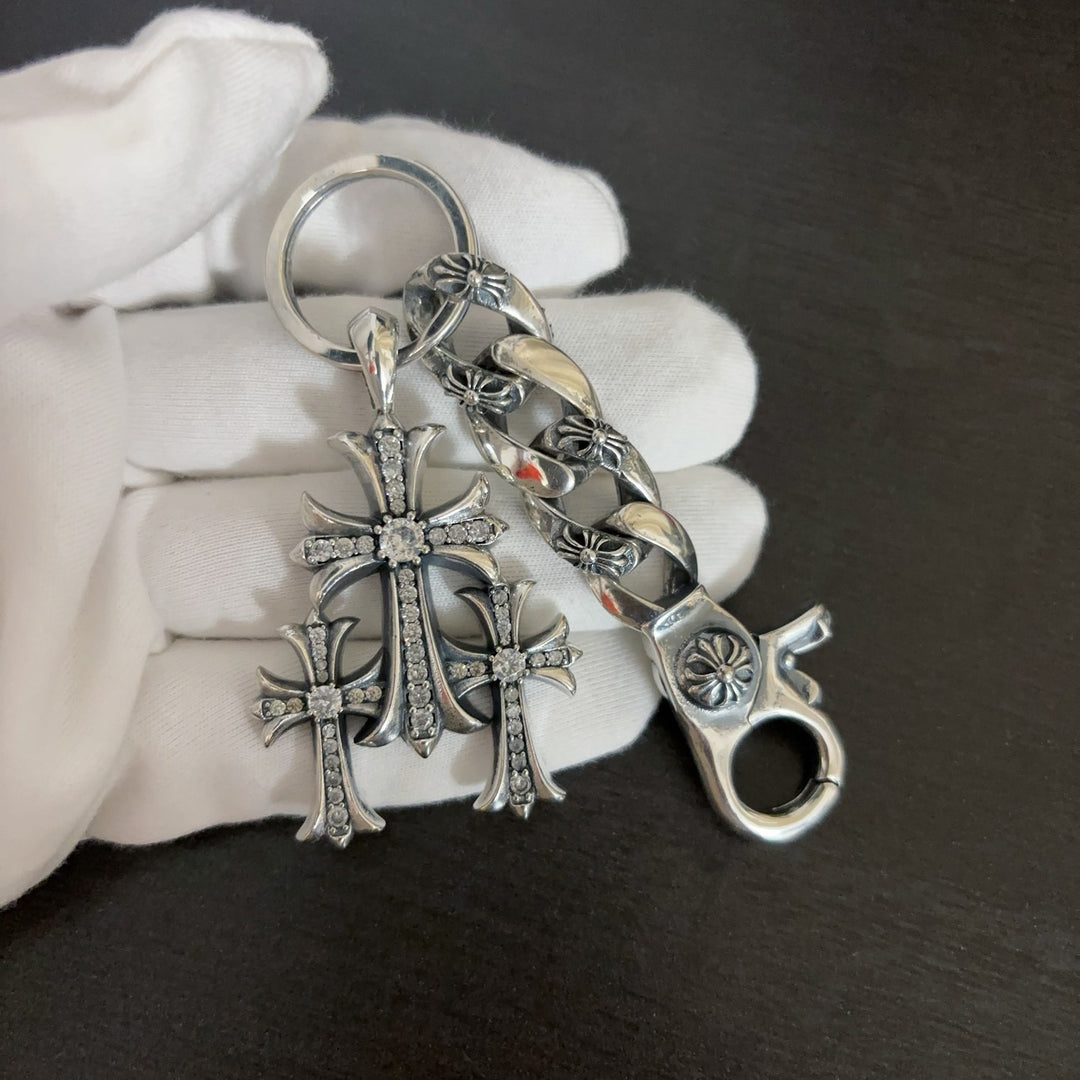 Chrome Hearts Three-in-One Cross Keychain