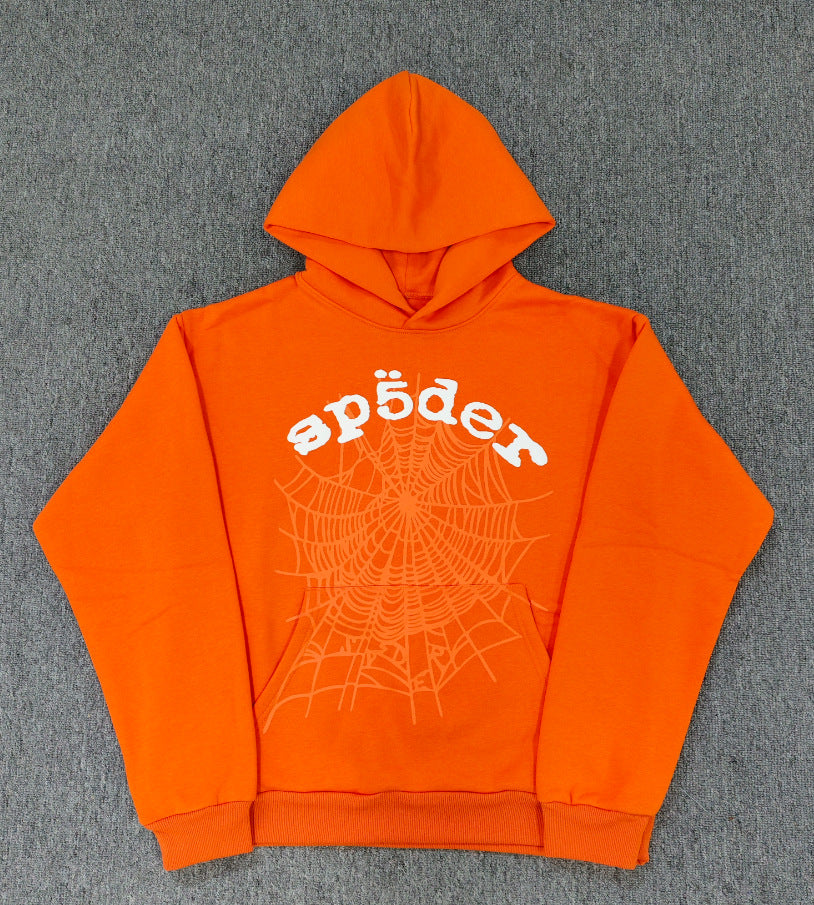 Sp5der Foam Print Spider Thick Fleece Hoodie