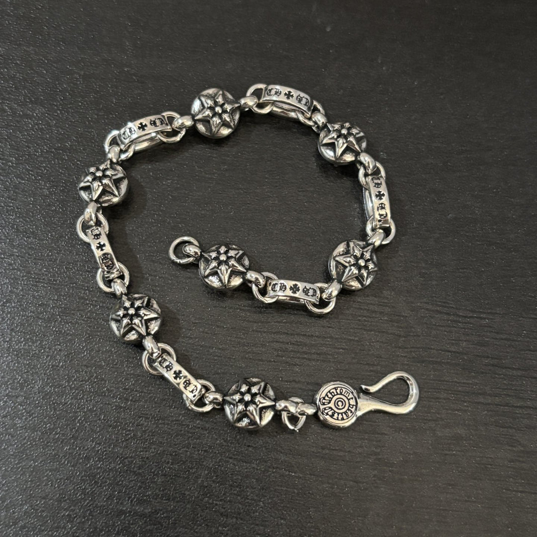 Chrome Hearts Cross Star of David Fishhook Bracelet