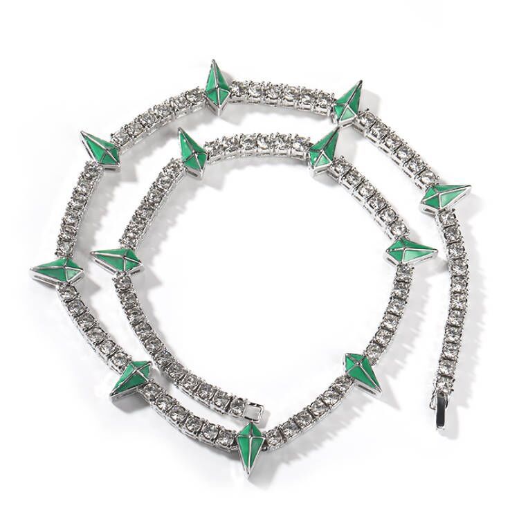 Glow-in-the-Dark Rhinestone Black Panther Necklace