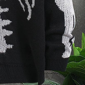 Halloween knitted cardigan sweater