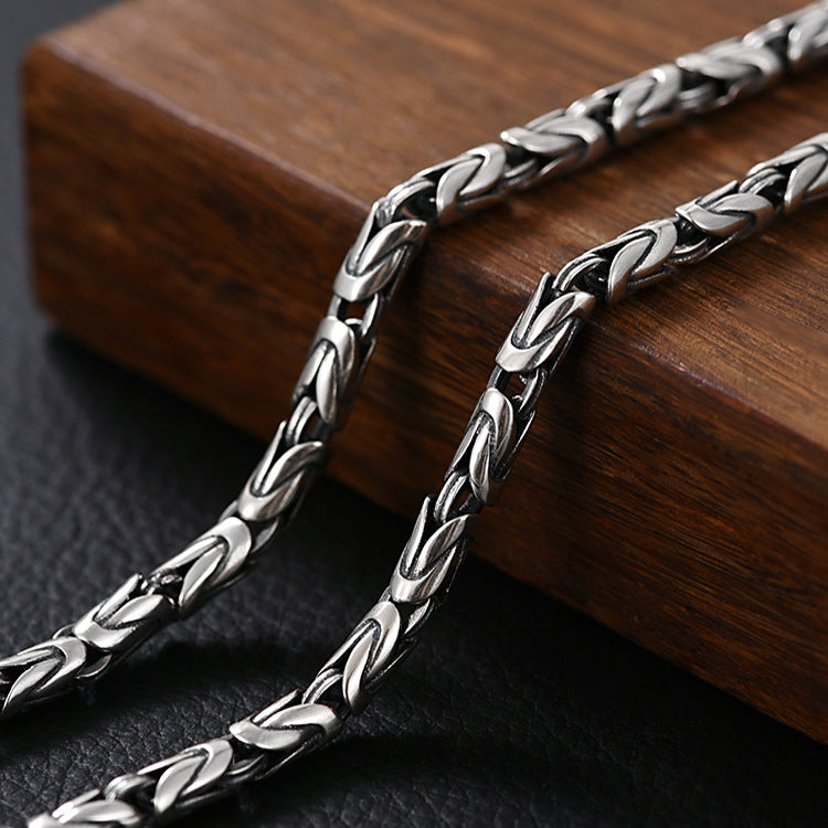 Peace pattern retro thick necklace