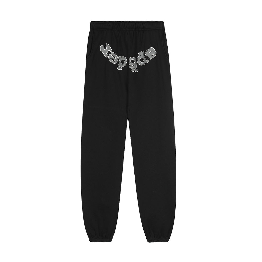 Sp5der 555555 star pattern hooded trousers and sweatshirt