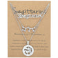 Zodiac Necklace Vintage English Star Image Pendant Three Piece Jewelry Set