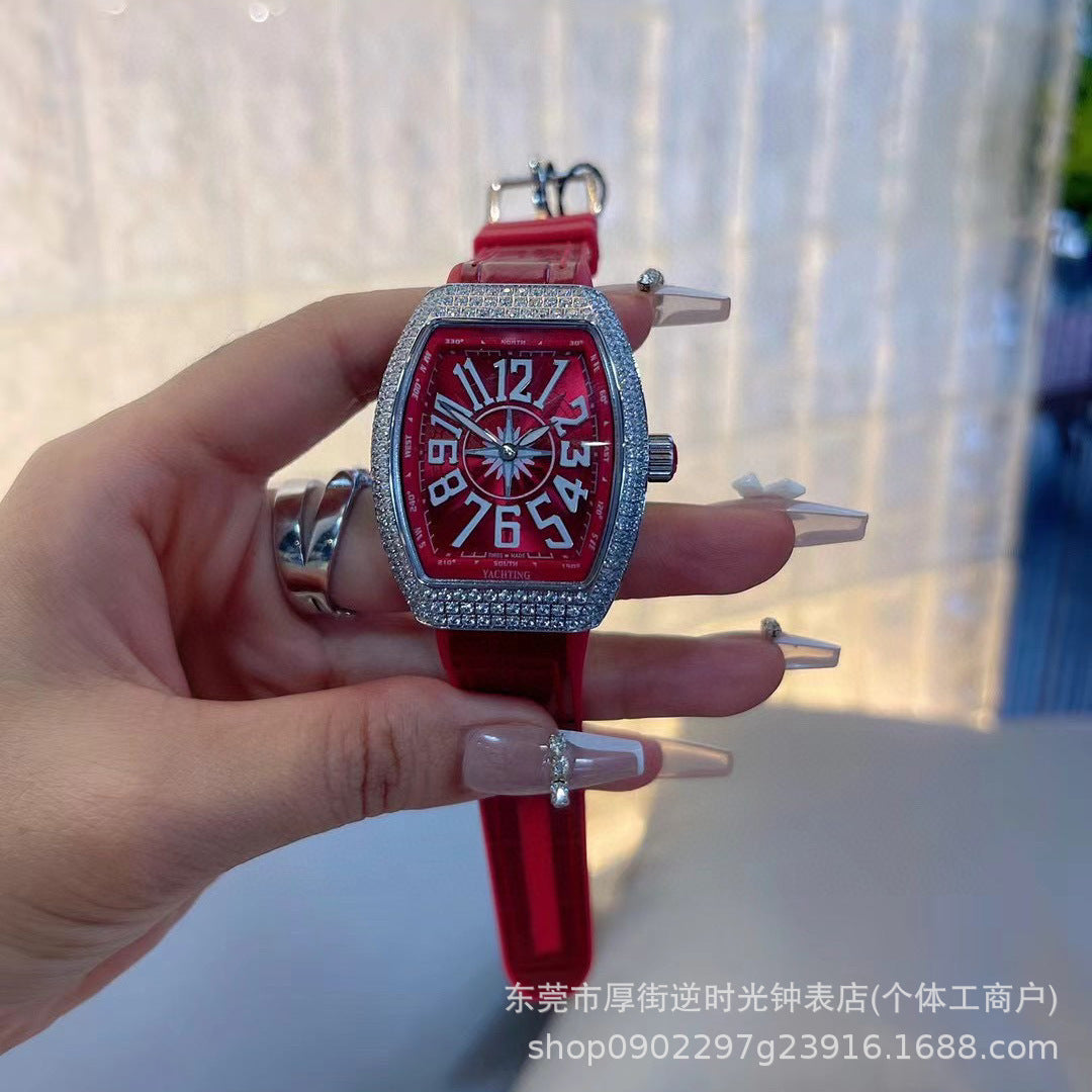 FM-Style Starry Sky Tonneau-Shaped Large-Dial Watch