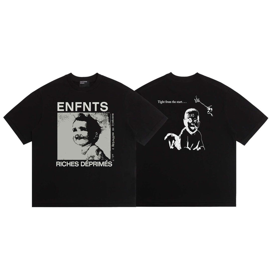 ERD Melancholy Rich Second Generation Print Short-Sleeve T-Shirt