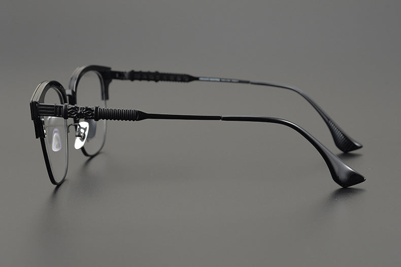 Retro Ultra-Light Semi-Rimless Glasses