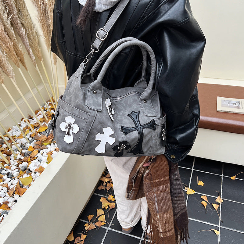 Chrome Hearts grey Patchwork Travel Bag