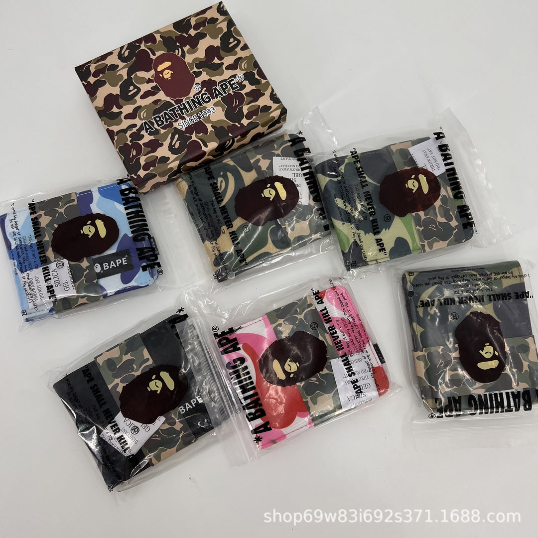 BAPE camouflage card holder wallet