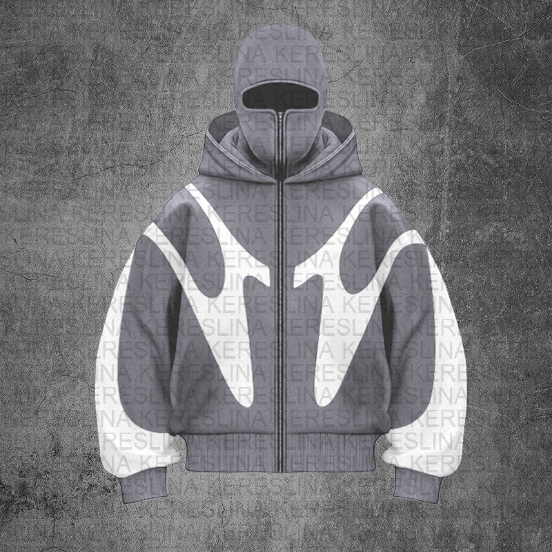 Y2K double-hooded hooded sweatshirt