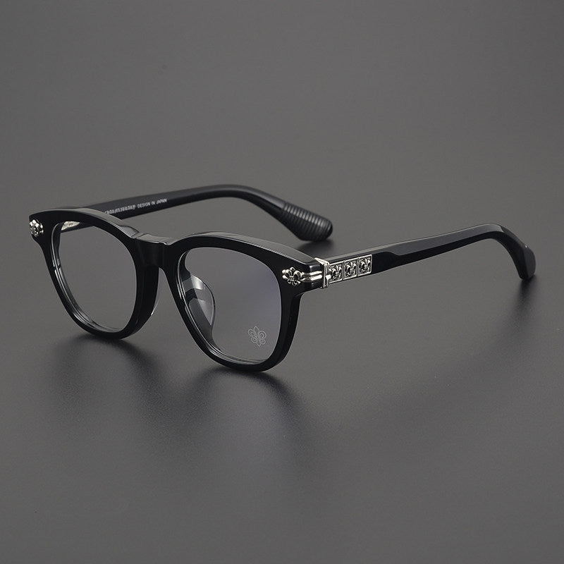 Chrome Hearts- Retro Black Frame Glasses