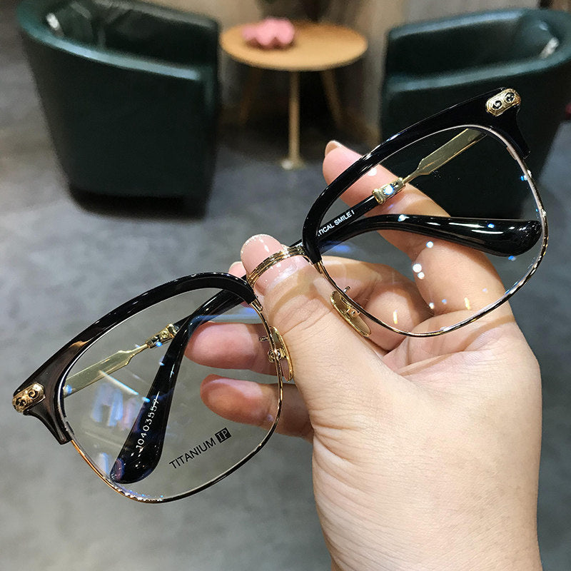 Chrome Hearts Browline Frames with Intricate Engraving