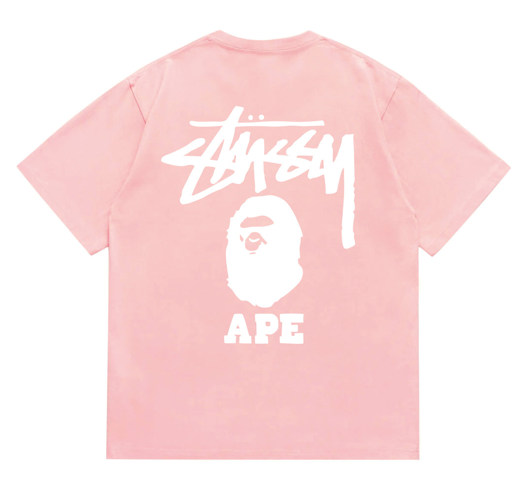 BAPE loose fit short-sleeved letter print t-shirt