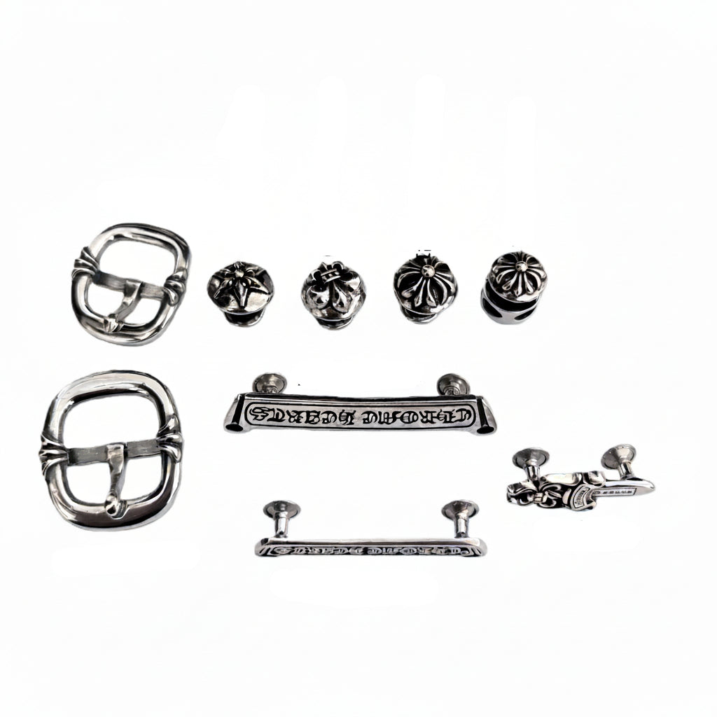 Chrome Hearts scroll sword cross hexagram scout flower accessories