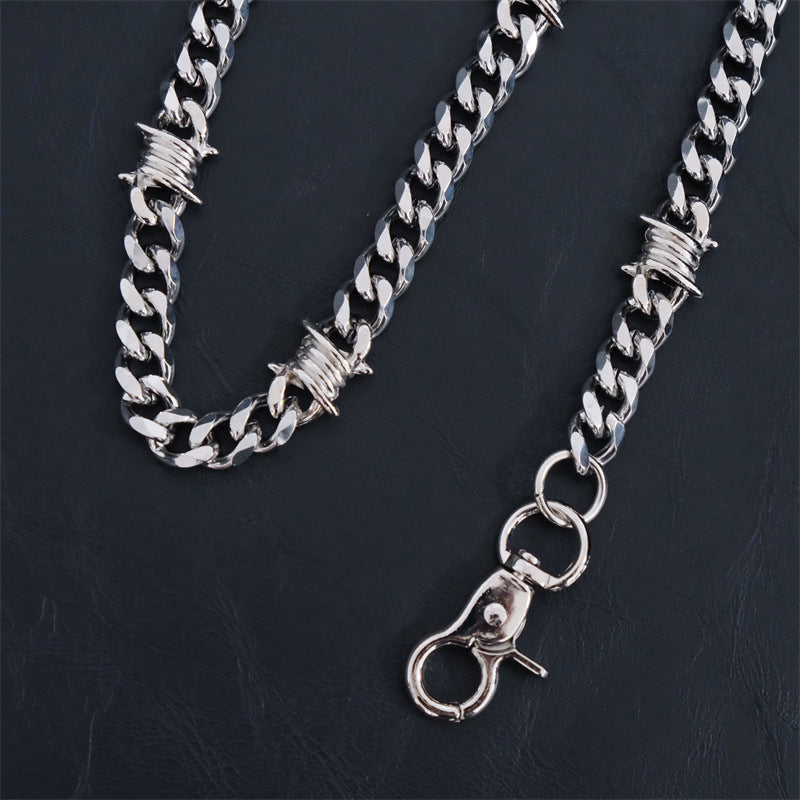 Hip Hop Thorn Cuban Chain Titanium Steel Necklace