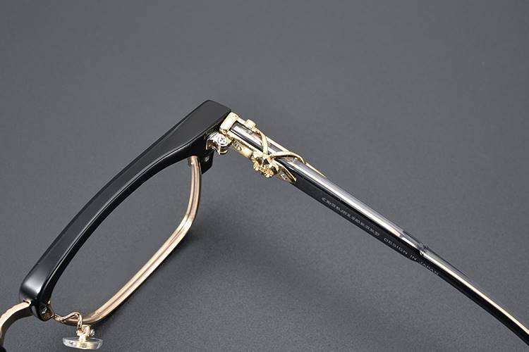 Chrome Hearts square frame browline glasses frame