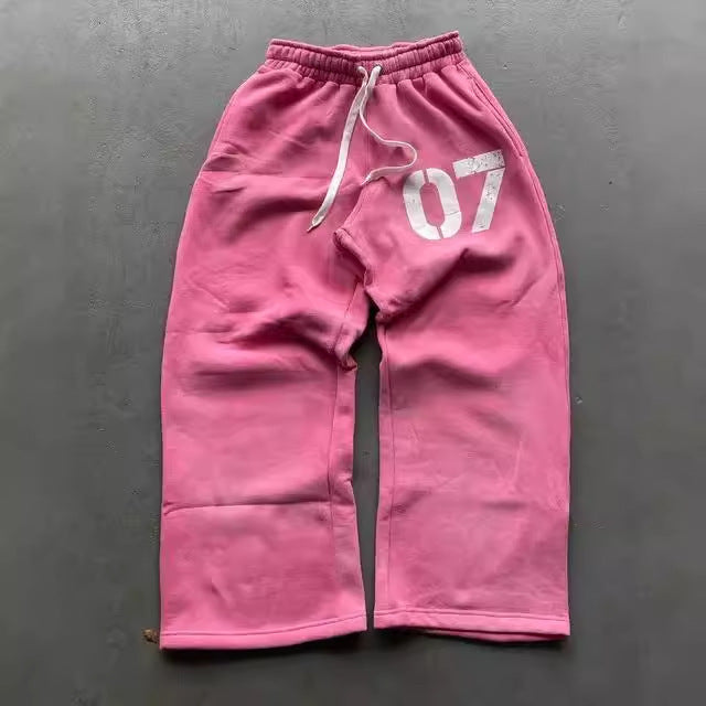 Hip-hop 07 digital sports sweatpants zip-up hoodies