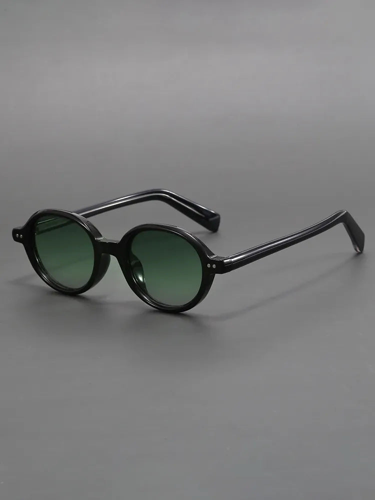 Retro oval shaped casual sun blocking sunglasses