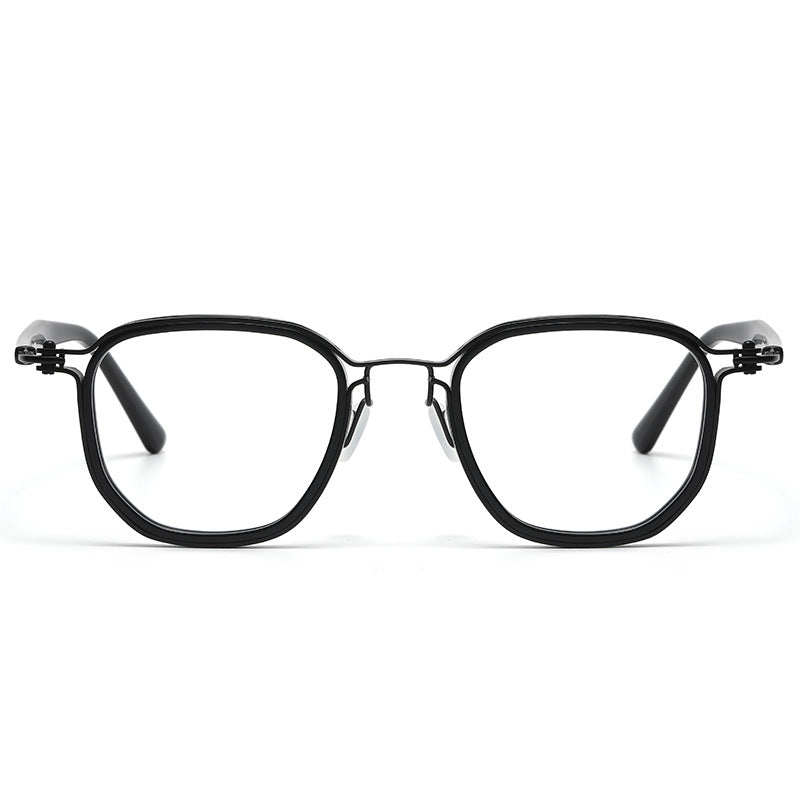 Square retro eyeglass frames for larger faces