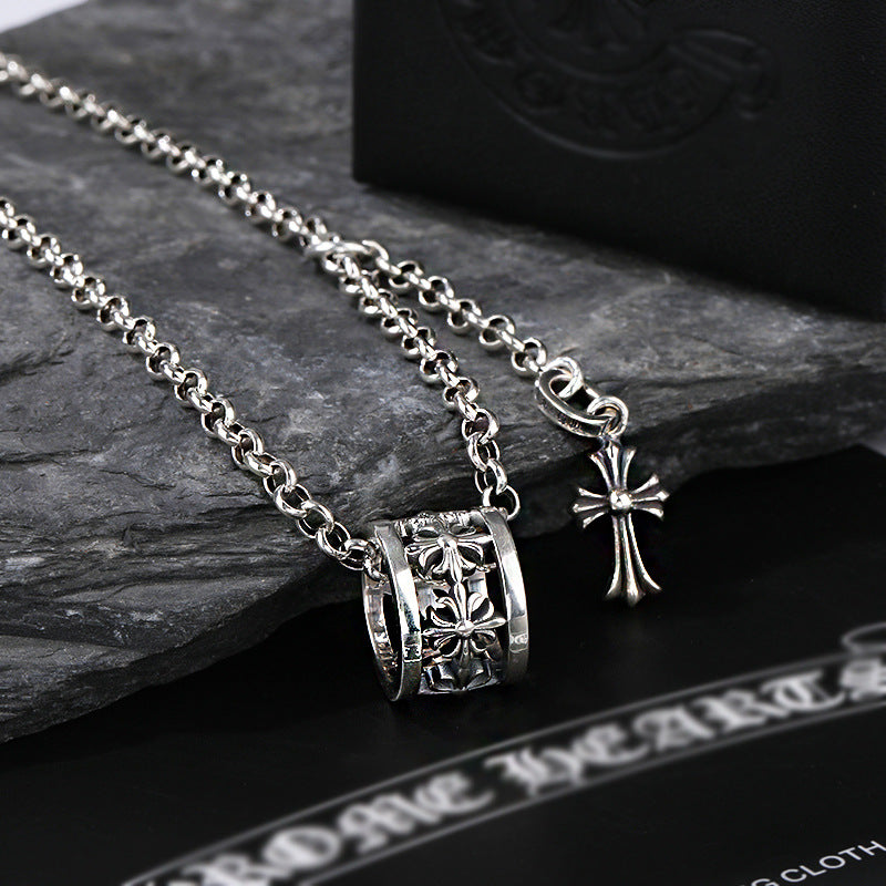 chrome hearts CH cross Round spring clavicle necklace