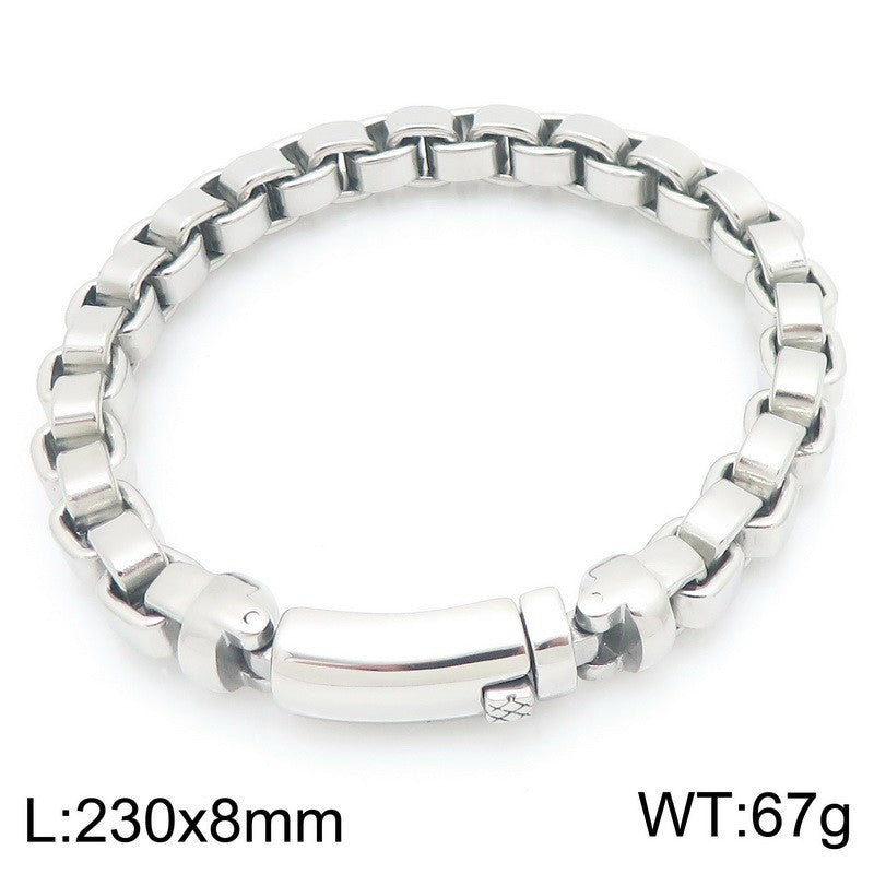 Retro simple stainless steel bracelet