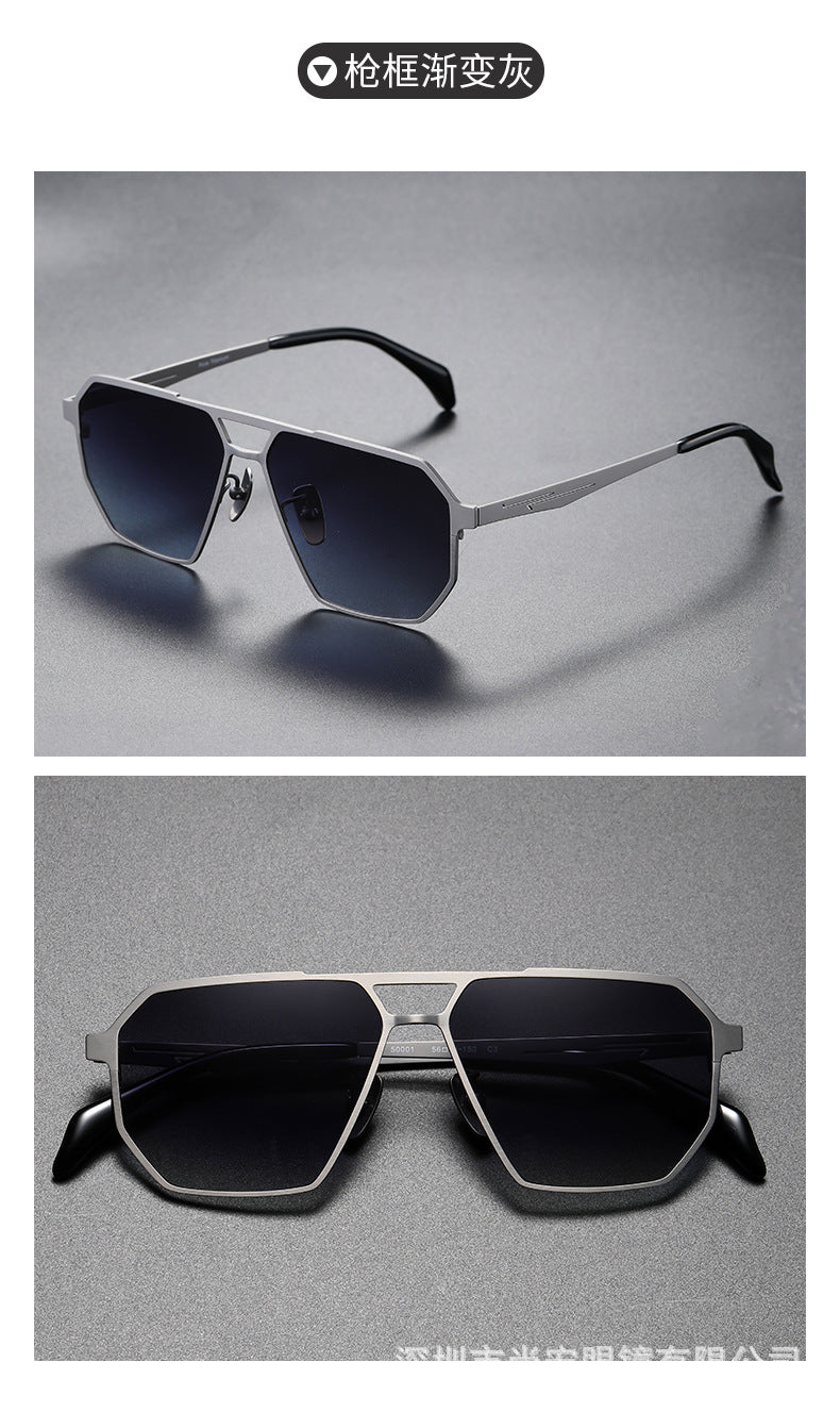 Retro Geometric Aviator Sunglasses