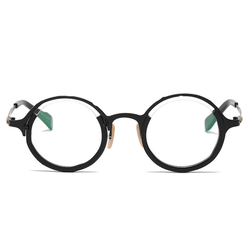 Solid color trendy and unique large-framed glasses