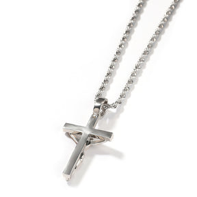 Enamel Cross Diamond Pendant