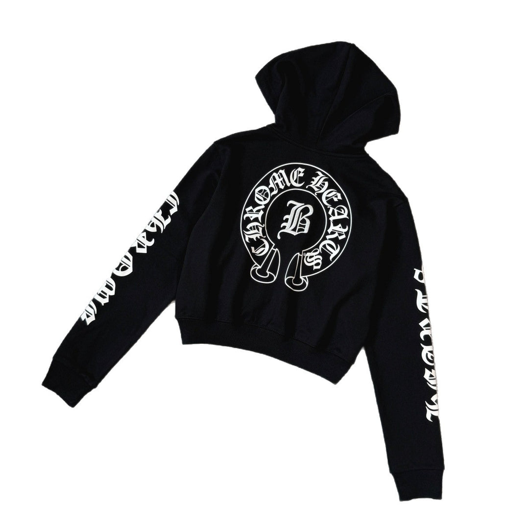 Chrome Hearts embroidered horseshoe print hoodie