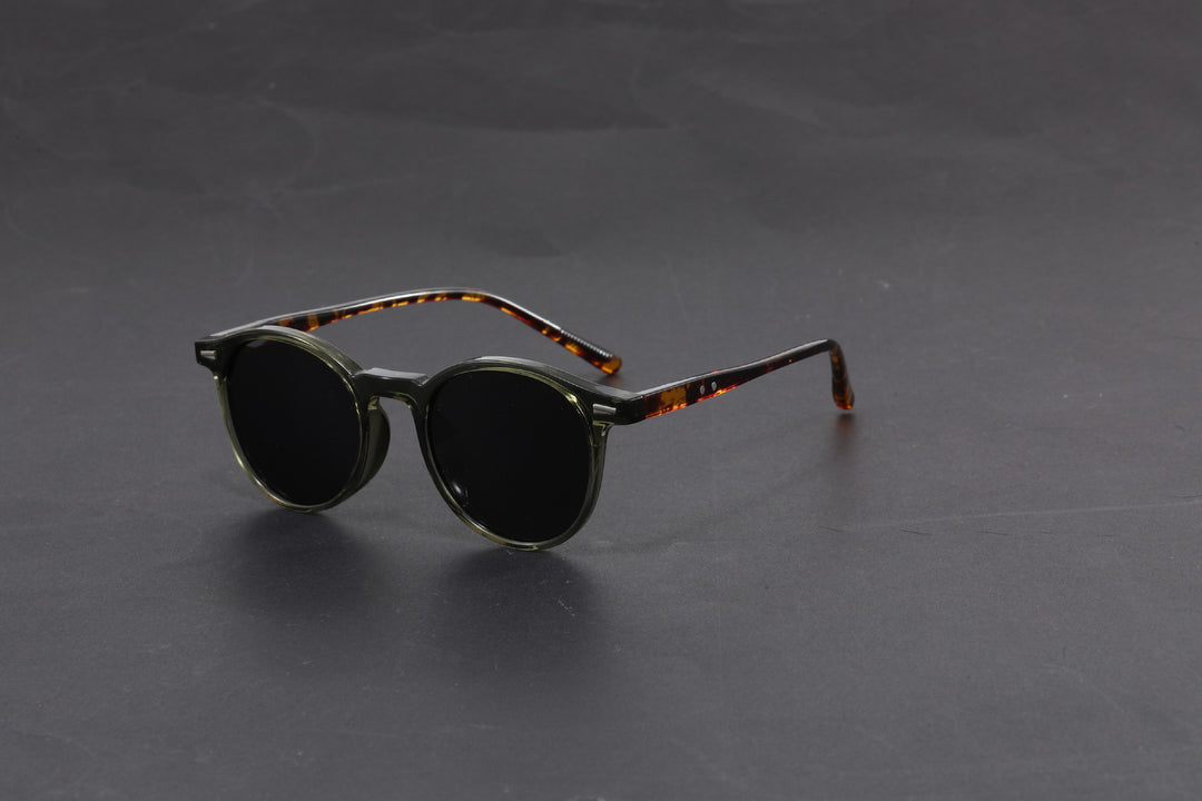 Retro Oval Frame black UV400 protection sunglasses