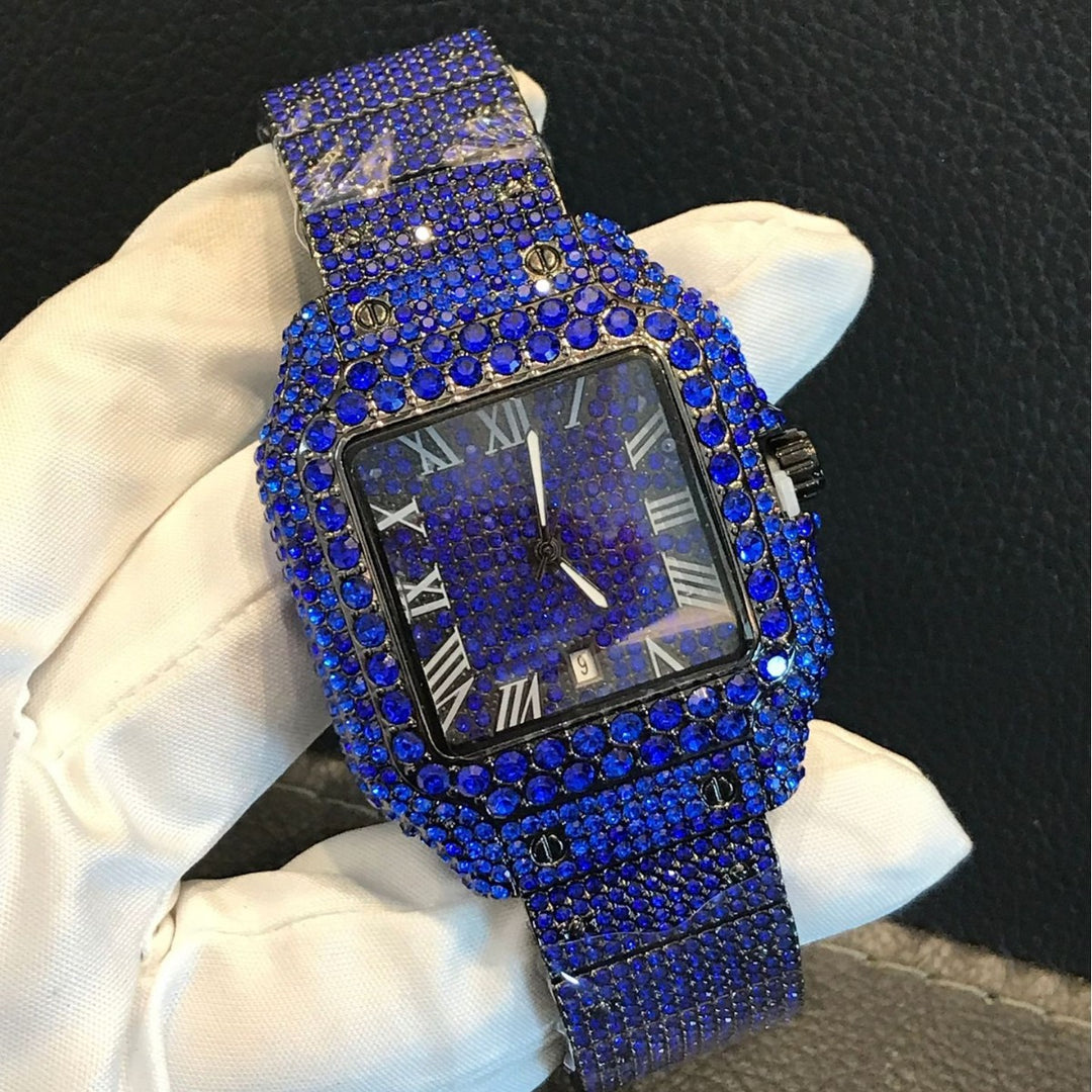 Hip hop full diamond men's watch