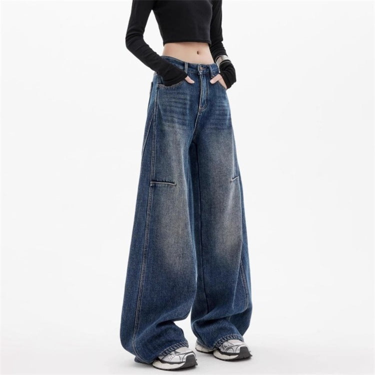 High-Waisted, Loose Fit, Slimming, Floor-Length Wide-Leg Pants