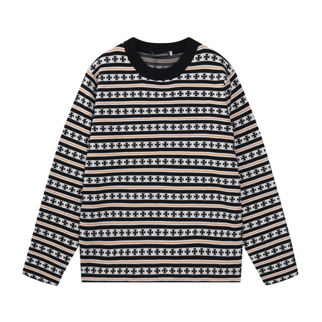 Chrome Hearts horseshoe-style crew neck wool sweater