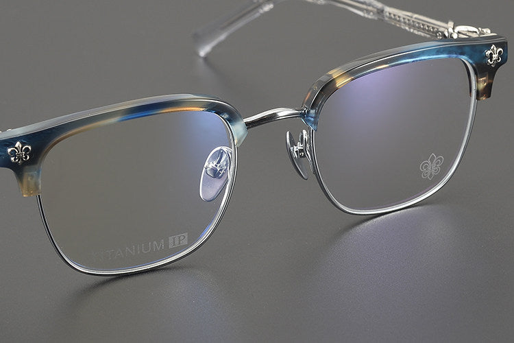 Chrome Hearts Hand-Engraved Vintage Browline Eyeglasses