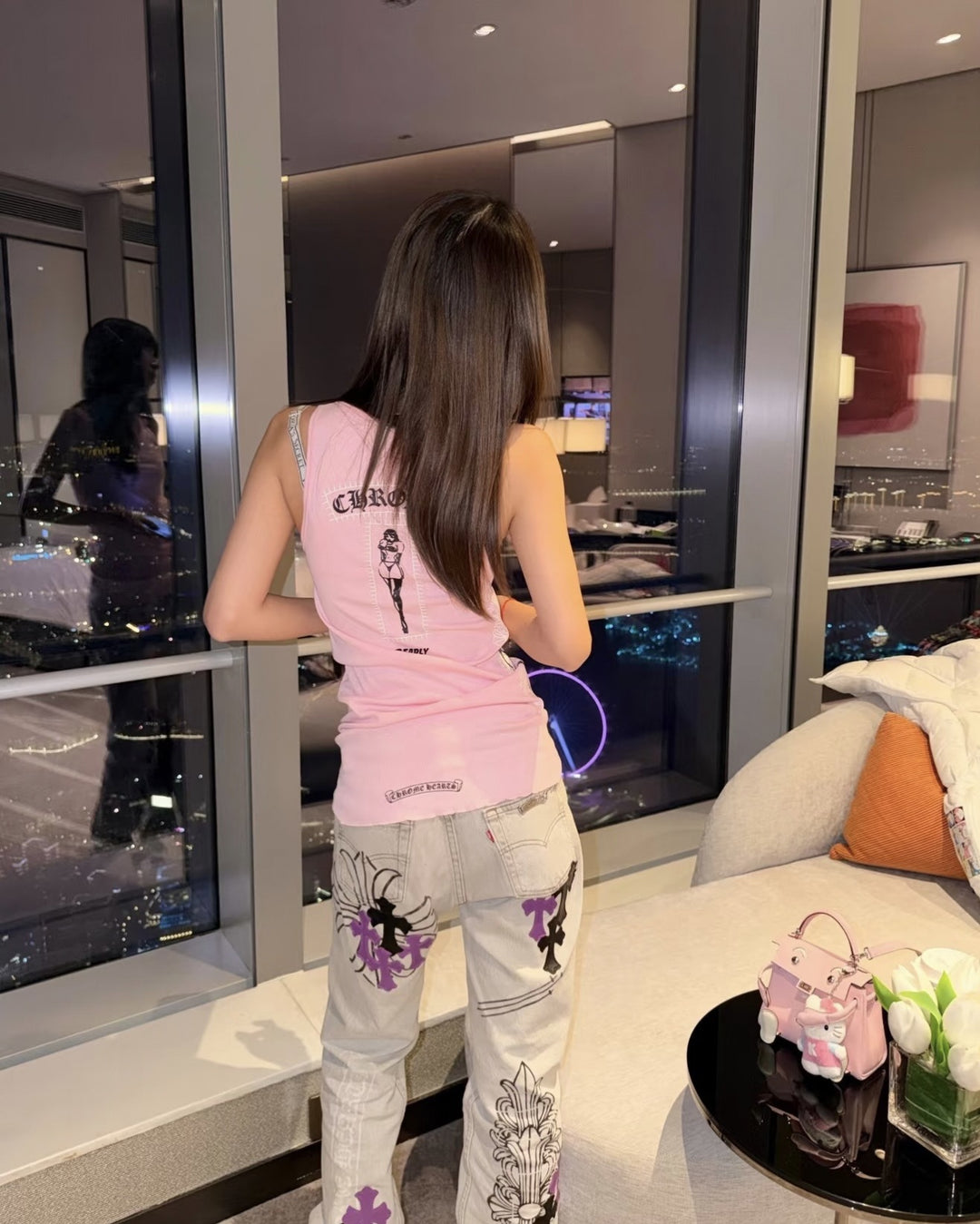 Chrome Hearts Manga Girl Print Vest Dress