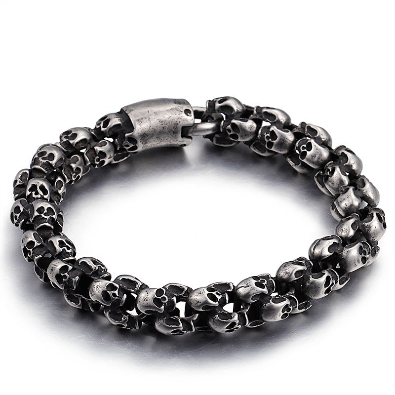 Retro Skull Personalized Stainless Steel Bracelet