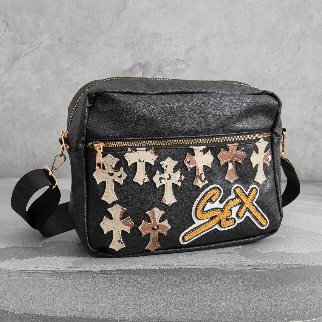 Chrome Hearts Camouflage Sports PU Leather Crossbody Bag